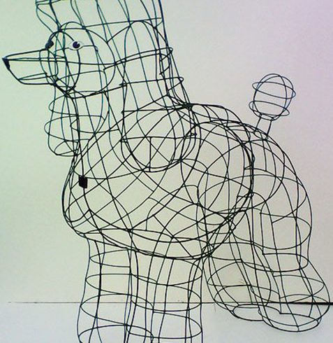pudelis dog topiary topiari augalu skulptura
