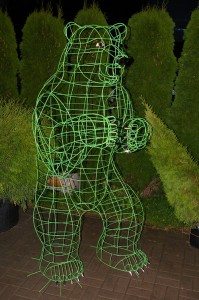 bear topiary topiari augalu skulptura meska