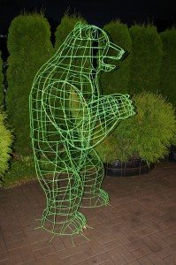 bear topiary topiari augalu skulptura meska