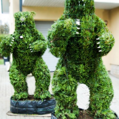 topiari bear meska grizlis topiary