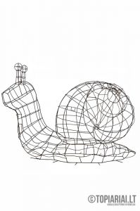 sraige remas topiary augalu skulptura