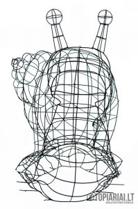 sraige remas topiary augalu skulptura