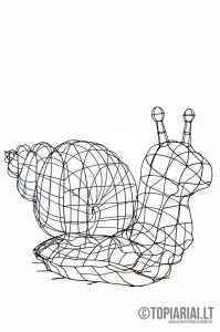 sraige remas topiary augalu skulptura