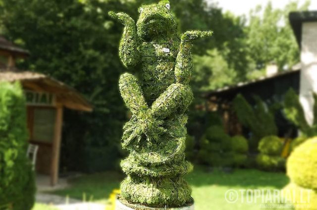 varle pinigai remas topiary augalu skulptura tujos