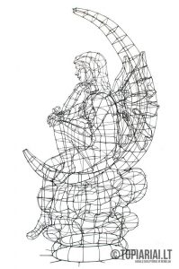 fėja remas topiary augalu skulptura