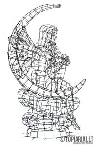 fėja remas topiary augalu skulptura