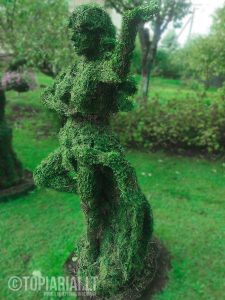 zodiako zenklas mergele remas topiary augalu skulptura tujos