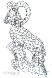 zodiako zenklas avinas topiari augalu skulptura