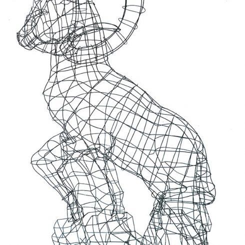 zodiako zenklas avinas topiari augalu skulptura