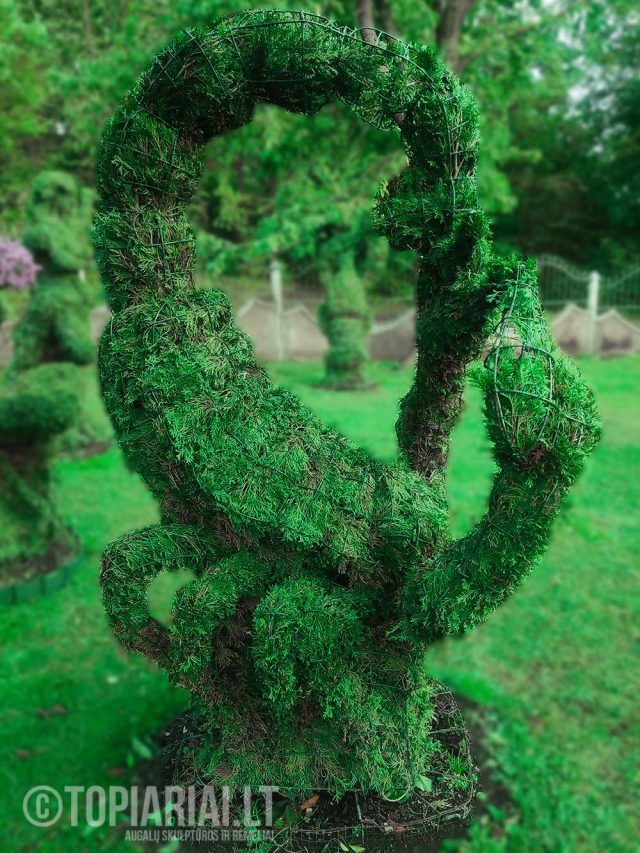 zodiako zenklas skorpionas remas topiary augalu skulptura tujos