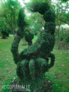 zodiako zenklas skorpionas remas topiary augalu skulptura tujos