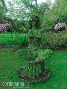 zodiako zenklas svarstykles remas topiary augalu skulptura tujos