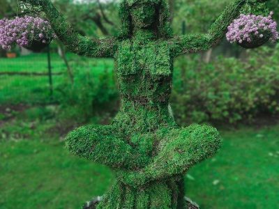 zodiako zenklas svarstykles remas topiary augalu skulptura tujos
