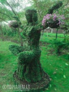 zodiako zenklas svarstykles remas topiary augalu skulptura tujos