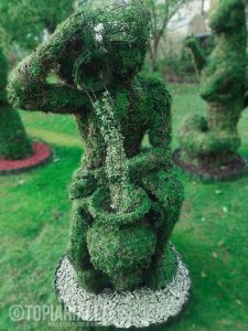 zodiako zenklas vandenis remas topiary augalu skulptura tujos